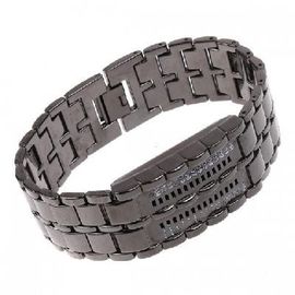 Montre-bracelet unique du bleu de fer de style de lave d'hommes LED Digital