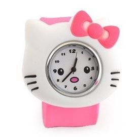 Montre mignonne de bracelet de silicone, montre-bracelet d'enfants de bracelet de silicone