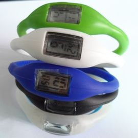 Montre saine de bracelet de silicone, montre-bracelet de sport de la mode des femmes imperméables