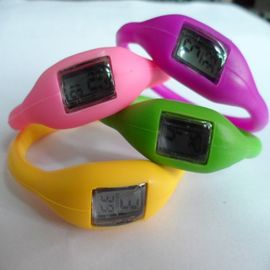 La montre-bracelet en caoutchouc d'anion d'ion de gelée de montre de bracelet de silicone de couleurs de Pms avec sérigraphient imprimé