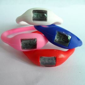 La montre-bracelet en caoutchouc d'anion d'ion de gelée de montre de bracelet de silicone de couleurs de Pms avec sérigraphient imprimé