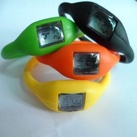 Montre unisexe de bracelet de silicone, montre-bracelet imperméable de bracelet d'ion en caoutchouc de gelée de sports