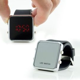 Bande occasionnelle classique de silicone de style de sport de noir de montre de bracelet de silicone de LED