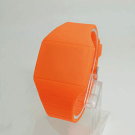 Montre de bracelet de silicone de clignotement de montre d'écran tactile avec le logo fait sur commande