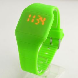Montres créatives de quartz de montre menées par silicone d'écran tactile pour des étudiants