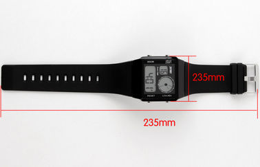 Double temps de montre analogique-numérique unisexe de double temps avec 5 contre-jours de couleurs
