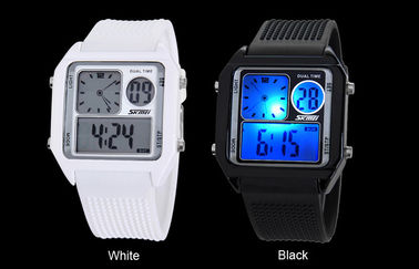 La montre analogue d'affichage à cristaux liquides de bande d'unité centrale de contre-jour d'EL, alarment des montres-bracelet de Digital