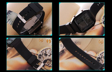 La montre analogue d'affichage à cristaux liquides de bande d'unité centrale de contre-jour d'EL, alarment des montres-bracelet de Digital