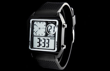 La montre analogue d'affichage à cristaux liquides de bande d'unité centrale de contre-jour d'EL, alarment des montres-bracelet de Digital