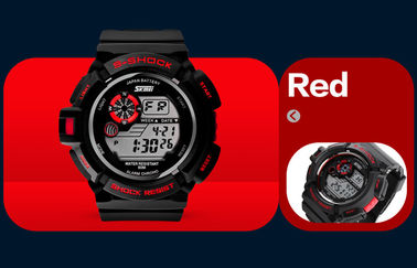 Montre de Digital multifonctionnelle d'écran d'affichage à cristaux liquides de noir de mode de garçons avec le contre-jour d'EL