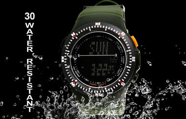 Montre de Digital militaire d'alarme d'affichage négatif avec les batteries japonaises