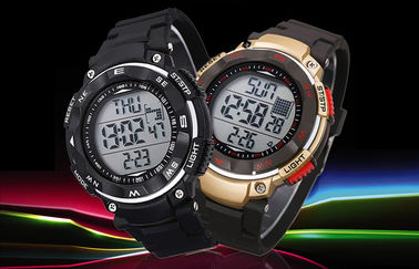 Montres de Digital rondes d'ABS de bande de calendrier de résistant à l'eau promotionnel de montre-bracelet