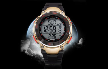 Montres de Digital rondes d'ABS de bande de calendrier de résistant à l'eau promotionnel de montre-bracelet