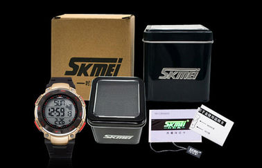 Montres de Digital rondes d'ABS de bande de calendrier de résistant à l'eau promotionnel de montre-bracelet