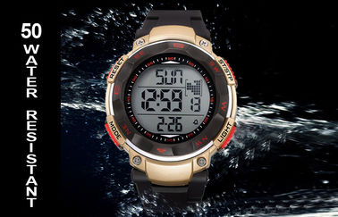 Montres de Digital rondes d'ABS de bande de calendrier de résistant à l'eau promotionnel de montre-bracelet