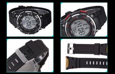 Montres de Digital rondes d'ABS de bande de calendrier de résistant à l'eau promotionnel de montre-bracelet