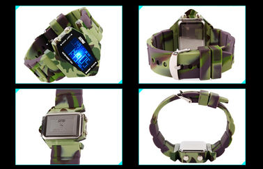 Montre-bracelet unisexe multifonctionnelle de militaires d'atmosphère du contre-jour 3 d'EL de montre de Digital