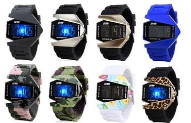 Montre-bracelet unisexe multifonctionnelle de militaires d'atmosphère du contre-jour 3 d'EL de montre de Digital