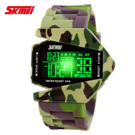 Montre de Digital multifonctionnelle de camouflage coloré, résistant à l'eau de 50m
