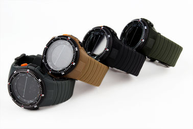 Montre multifonctionnelle noire d'affichage à cristaux liquides Digital avec la lumière de dos d'EL