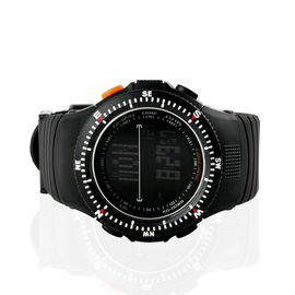 Montre multifonctionnelle noire d'affichage à cristaux liquides Digital avec la lumière de dos d'EL