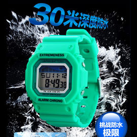 La montre de Digital multifonctionnelle rose pour les enfants, 12H/24H compose