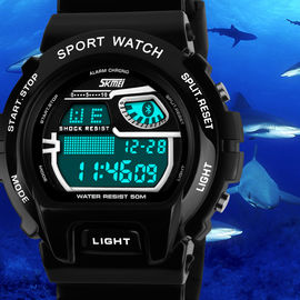 La montre-bracelet multifonctionnelle d'affichage à cristaux liquides Digital avec du nickel de courroie d'unité centrale libèrent