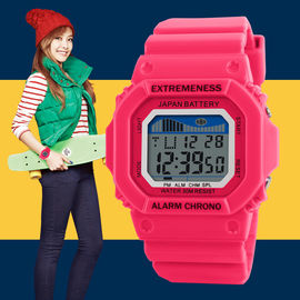 Montre de Digital multifonctionnelle de sports unisexes colorés avec l'alarme