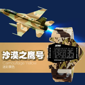 Montre multifonctionnelle de Camo Digital d'avion de marque de Skmei en stock