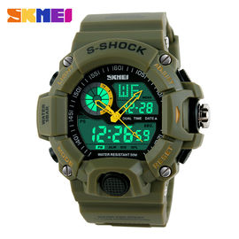 montres multifonctionnelles de sport de montre analogue d'affichage à cristaux liquides de montre de Digital de choc imperméable de 30m
