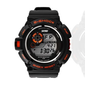 montre de Digital multifonctionnelle de contre-jour d'EL de chronographe du résistant à l'eau 5OM