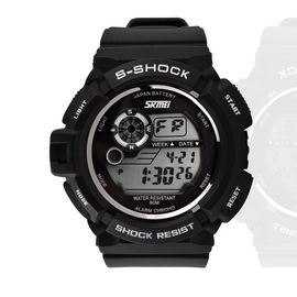 montre de Digital multifonctionnelle de contre-jour d'EL de chronographe du résistant à l'eau 5OM