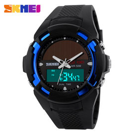 Alimentation d'énergie solaire multifonctionnelle de montre de Digital de choc original unisexe