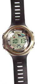 Montre-bracelet horaire légère de clignotant multifonctionnelle de carillon de la montre de Digital de courroie noire d'unité centrale LED
