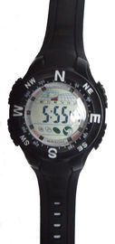 Montre-bracelet horaire légère de clignotant multifonctionnelle de carillon de la montre de Digital de courroie noire d'unité centrale LED