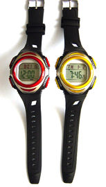 Montres vibrantes d'alarme de Digital de montre d'acier inoxydable de cas multifonctionnel de dos