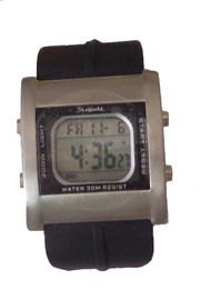 Montre-bracelet rectangulaire multifonctionnelle de vibration de G-choc de contre-jour d'EL de montre de Digital