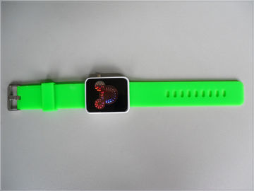 Montre verte de bracelet de silicone imperméable, Digital Mickey Mouse Watchs