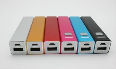 banque portative de puissance d'USB en métal 2600mAh, noir argenté vert rose rouge