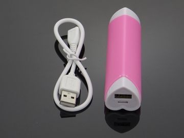 Banque portative de puissance d'USB de rouge à lèvres de forme de coeur pour Iphone/IPod, colorée
