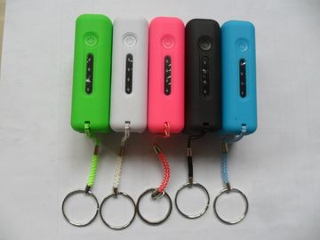 banque portative de puissance de 2600mAh USB avec la lumière de LED, rouge/rose/vert