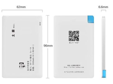 Banque mince portative 4000mAh de puissance de Li-ion pour le téléphone portable/Ipad, blanche
