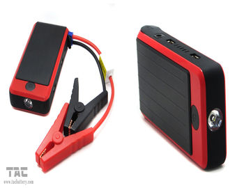 Double démarreur portatif 12000mah de saut de voiture de banque de puissance d'USB en rouge