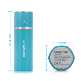 Mini banque multi de puissance de fonction de la poche 5000mAh de tube de batterie de Li-Polymère
