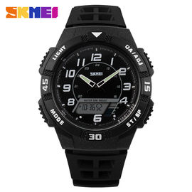 Montre-bracelet analogique-numérique de sport courant avec du plastique fort