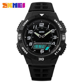 Montre-bracelet analogique-numérique de sport courant avec du plastique fort