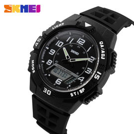 Montre-bracelet analogique-numérique de sport courant avec du plastique fort