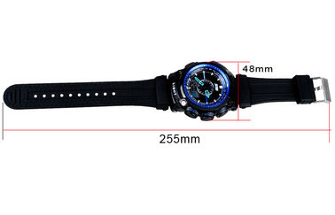 Montre-bracelet analogique-numérique de 5 atmosphères, montres-bracelet d'affichage d'affichage à cristaux liquides de caisse d'ABS