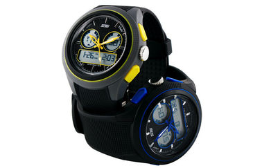 Montre-bracelet analogique-numérique de Madame Round Multifunction avec le carillon horaire