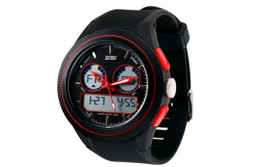 Montre-bracelet analogique-numérique de Madame Round Multifunction avec le carillon horaire